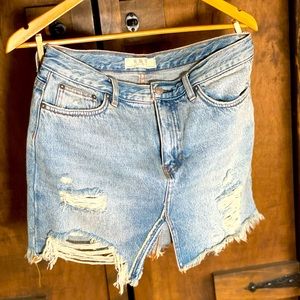 We The Free short denim skirt